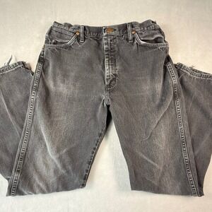 Wrangler Cowboy Cut Jeans Mens 35x34 Faded Black 13MWZWK Western Denim Straight